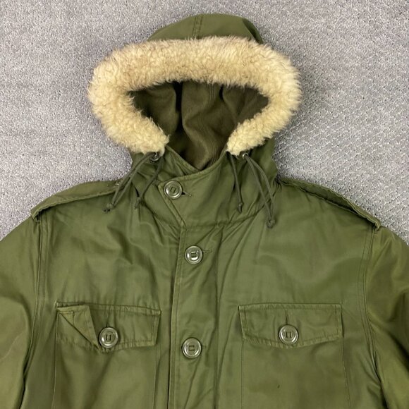 Vintage Canadian Army Parka General Purpose Jacket Men's Large Green Military - Picture 3 of 16
